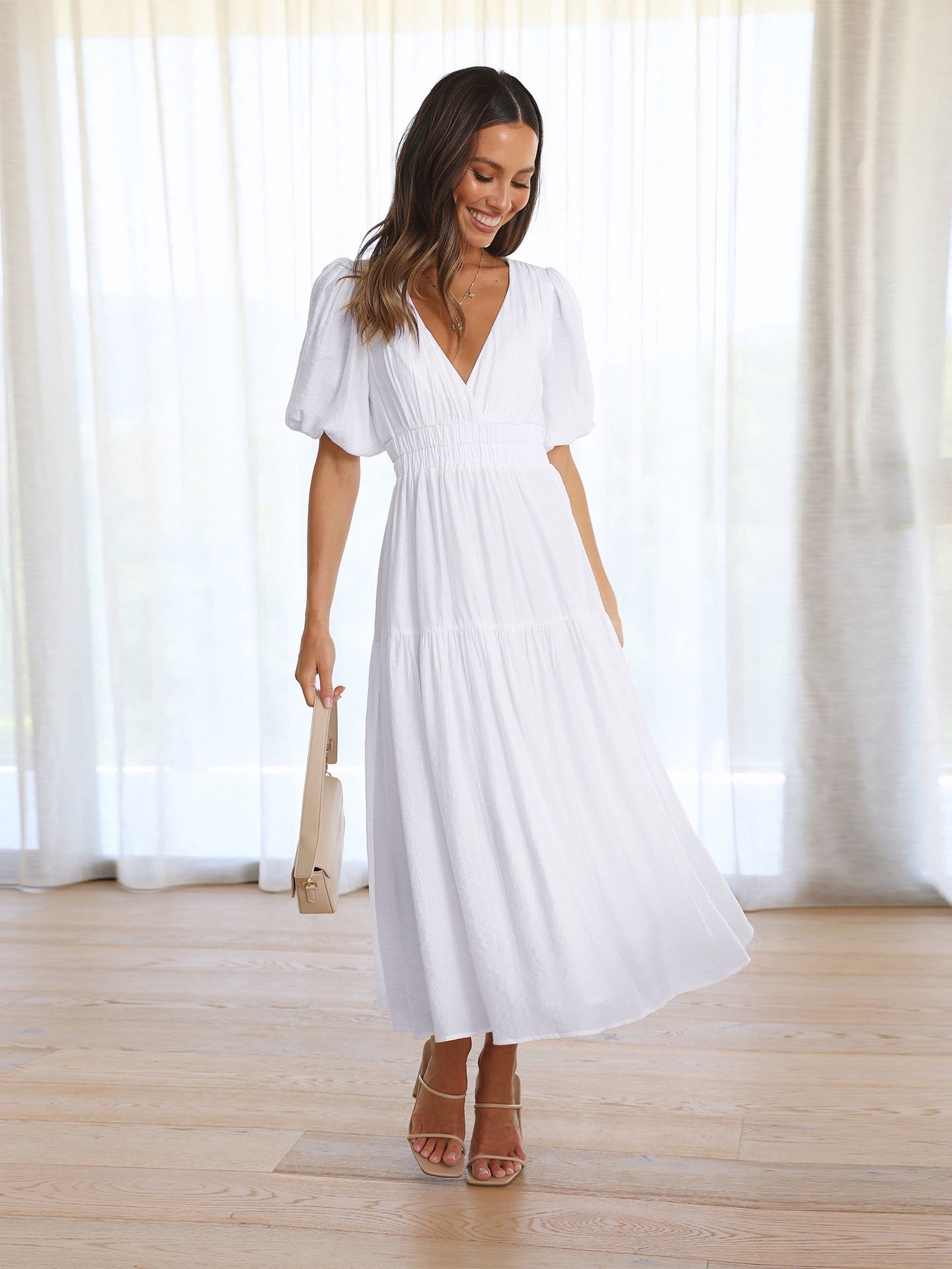 Aurielle™ V-Neck Flow Dress