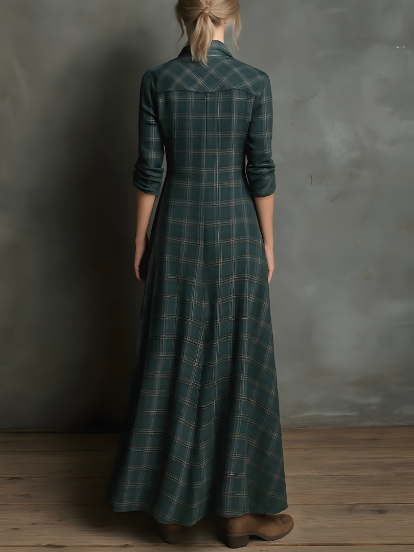 Cassandra™ Plaid Maxi Dress