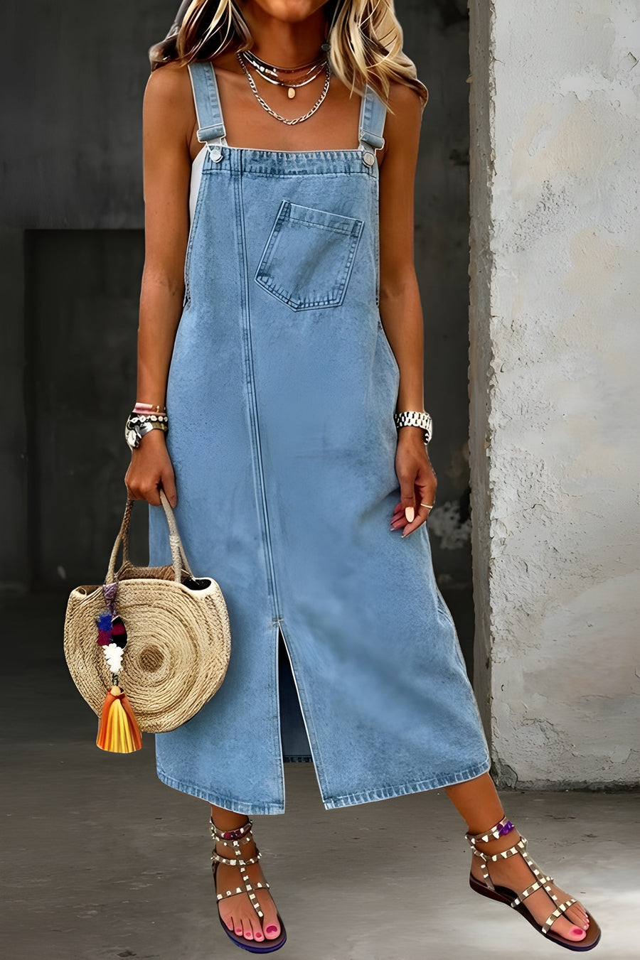 Thalia | Casual Denim Jumper Dress