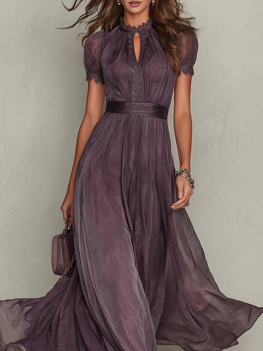 Amélie™ Chiffon Lace Maxi Dress